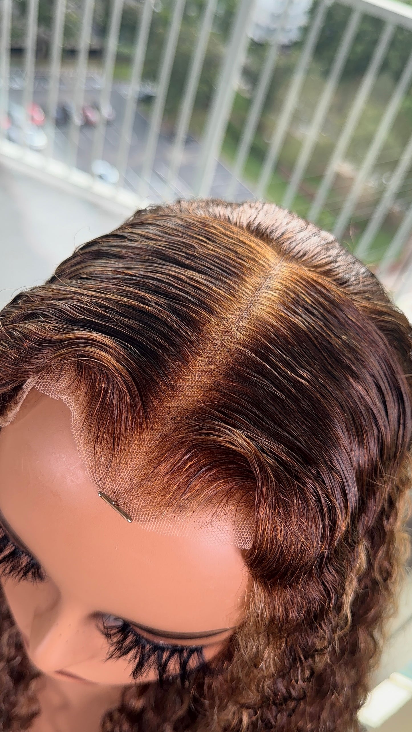 Highlighted Burmese Curly Wig