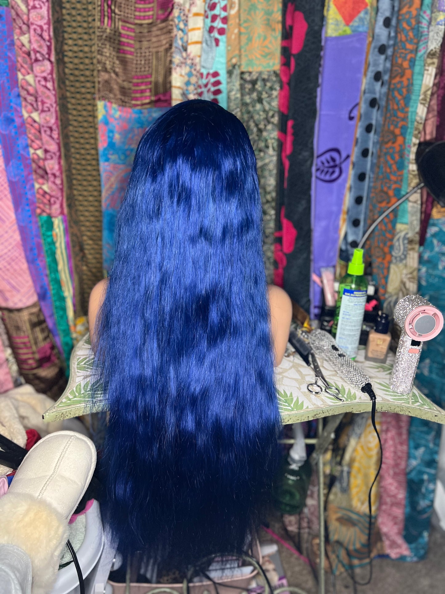 Bright Midnight Blue Wig