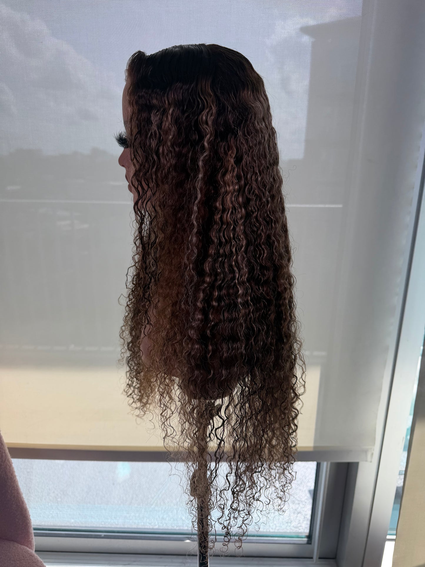 Highlighted Burmese Curly Wig