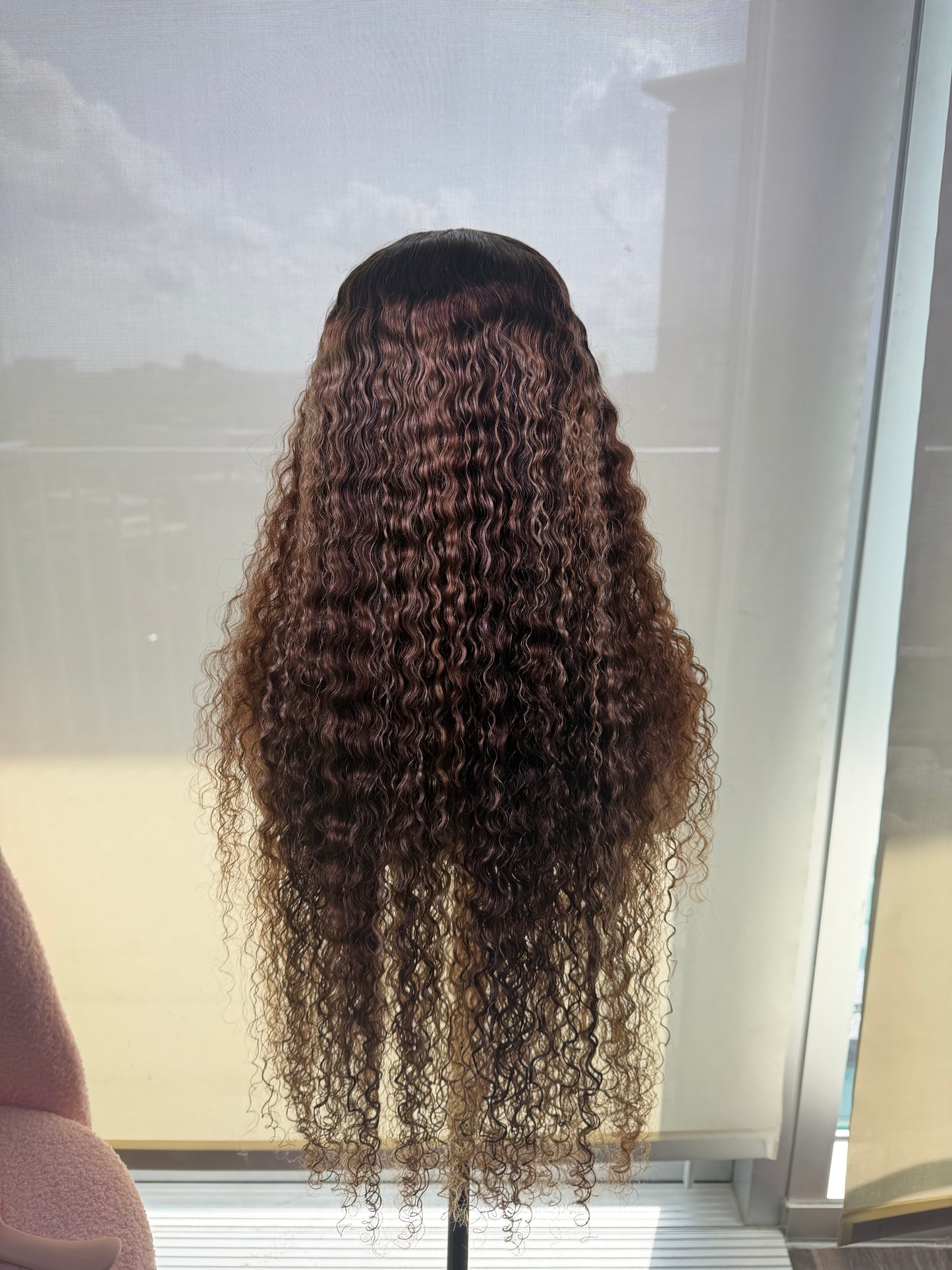 Highlighted Burmese Curly Wig