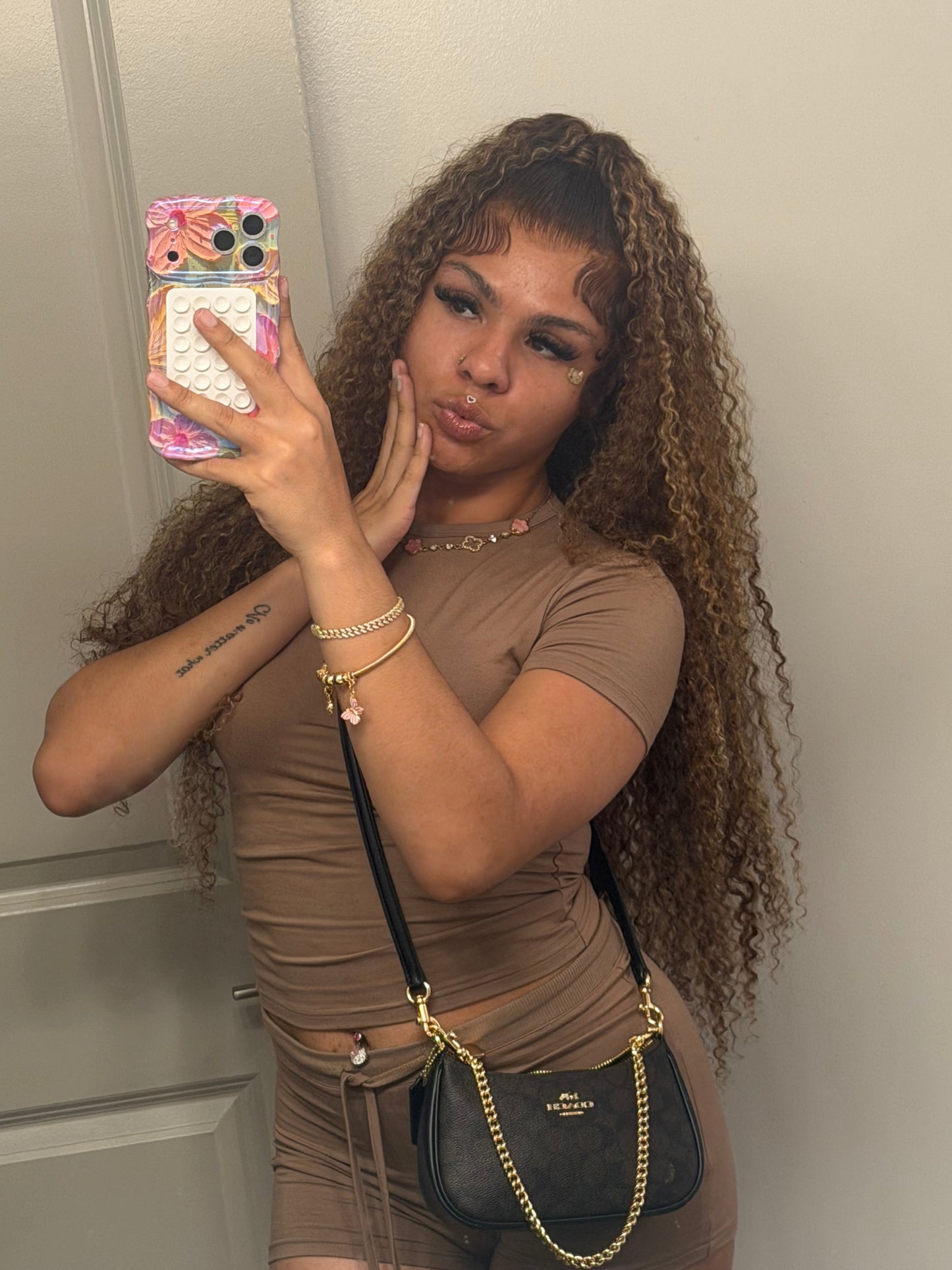 Highlighted Burmese Curly Wig