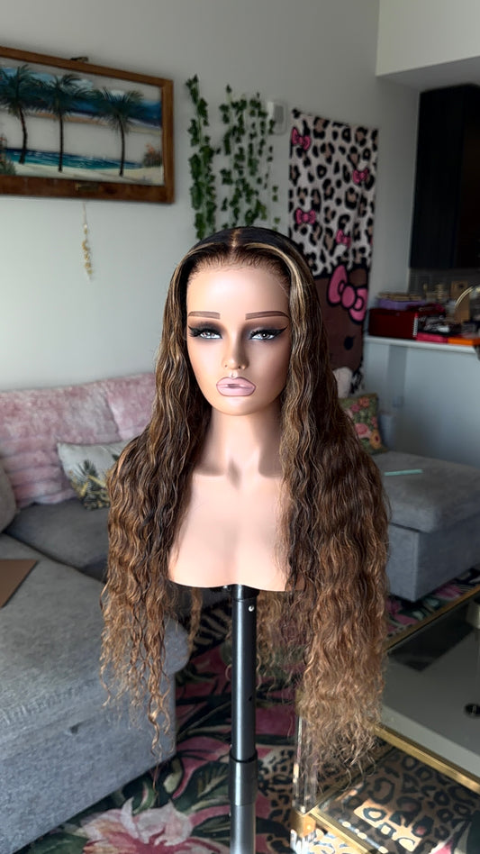 Brown Highlighted Wig