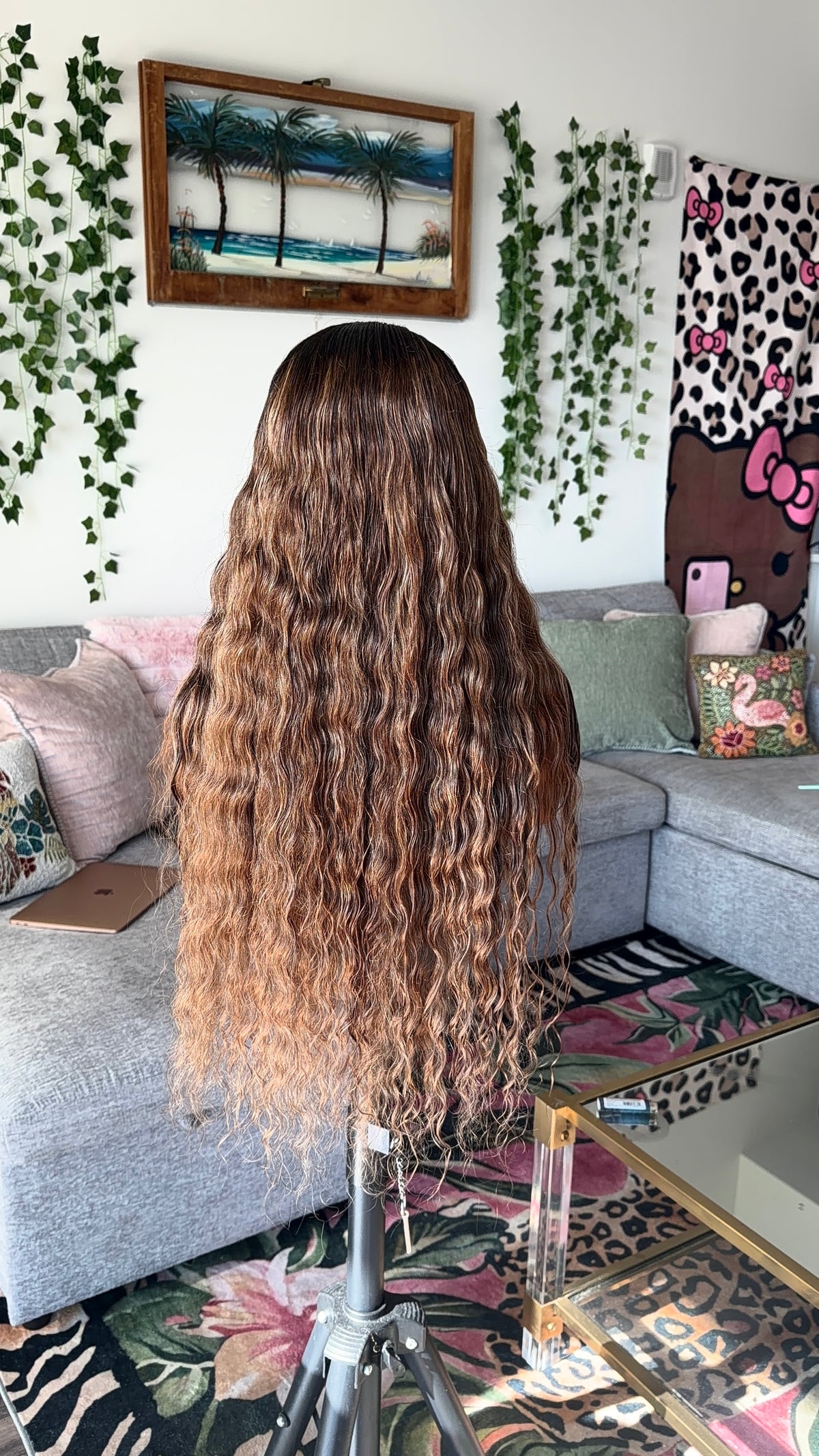 Brown Highlighted Wig