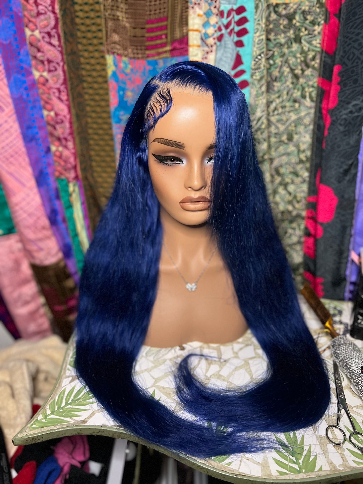 Bright Midnight Blue Wig