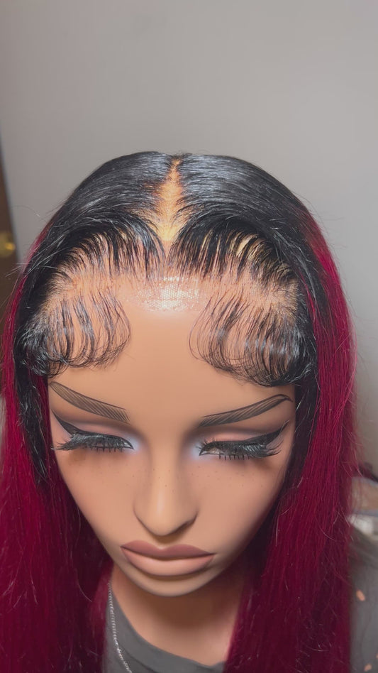 Burgundy Ombre Wig